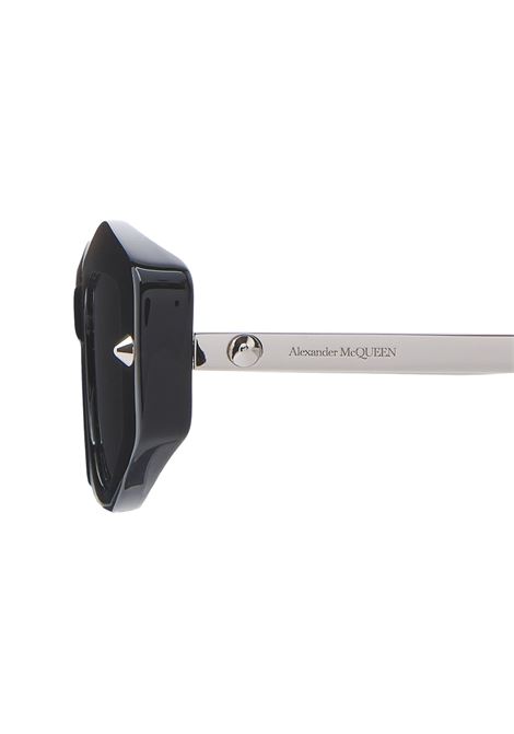 ALEXANDER MCQUEEN Occhiali Da Sole Geometrici Spike Studs In Nero/Fumé - ALEXANDER MCQUEEN