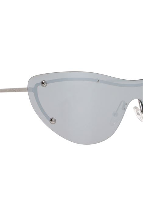 ALEXANDER MCQUEEN Occhiali Da Sole Spike Studs Cat-Eye Mask Argentati - ALEXANDER MCQUEEN