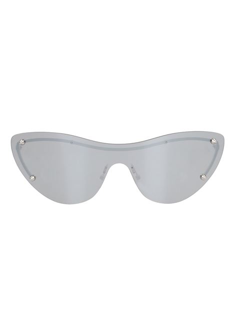 ALEXANDER MCQUEEN Occhiali Da Sole Spike Studs Cat-Eye Mask Argentati - ALEXANDER MCQUEEN