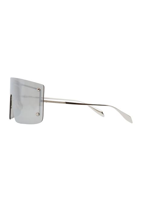 ALEXANDER MCQUEEN Occhiali Da Sole Spike Studs Mask Argentati - ALEXANDER MCQUEEN