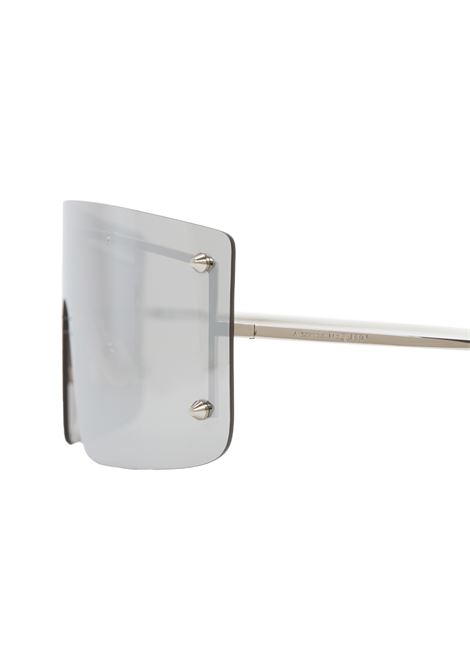 ALEXANDER MCQUEEN Occhiali Da Sole Spike Studs Mask Argentati - ALEXANDER MCQUEEN