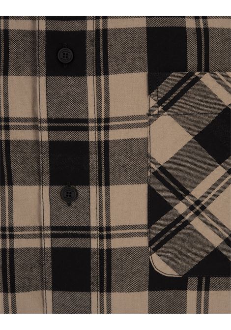 OFF-WHITE Camicia In Cotone Check Beige - OFF-WHITE