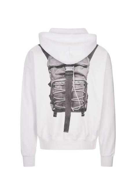 OFF-WHITE Felpa Bianca Con Stampa Zaino - OFF-WHITE