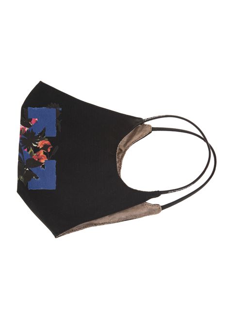 OFF-WHITE Mascherina Flower Nera Donna - OFF-WHITE