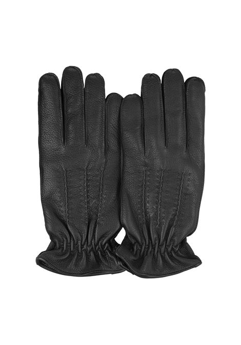 ORCIANI Guanti Drummed In Pelle Nera - ORCIANI