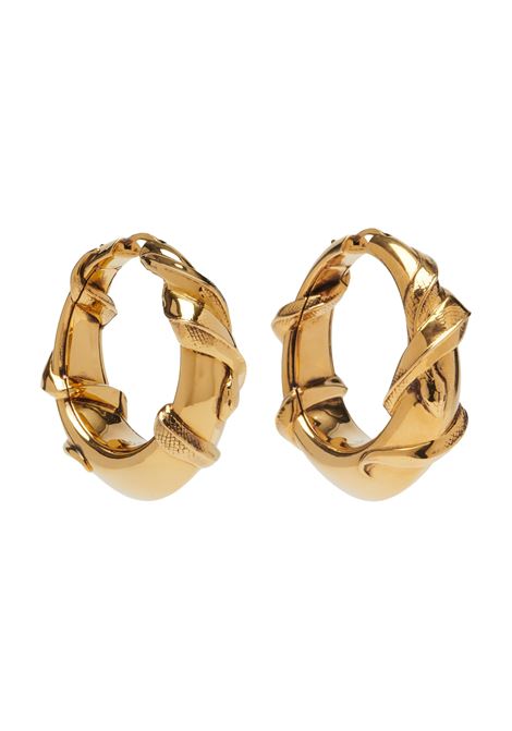 ALEXANDER MCQUEEN Orecchini A Cerchio Con Serpente In Oro Anticato - ALEXANDER MCQUEEN