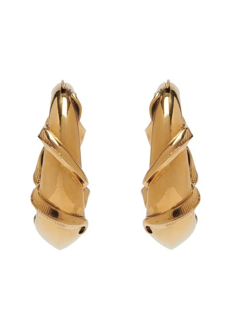 ALEXANDER MCQUEEN Orecchini A Cerchio Con Serpente In Oro Anticato - ALEXANDER MCQUEEN