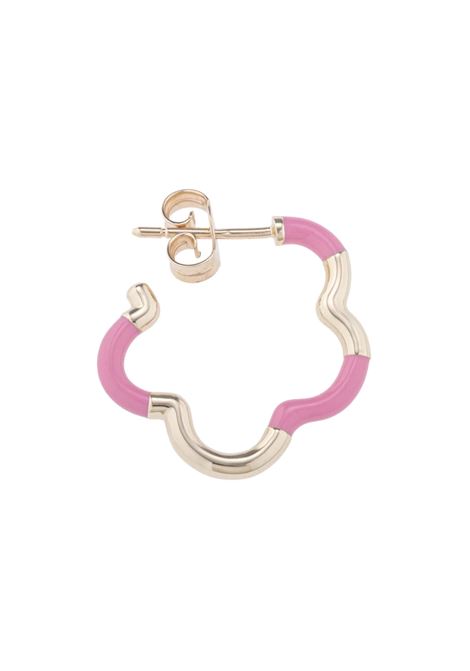 BEA BONGIASCA Orecchini B Mini Oro E Rosa - BEA BONGIASCA