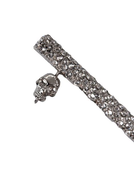 ALEXANDER MCQUEEN Orecchini Cross-Bar Gioiello In Palladio - ALEXANDER MCQUEEN