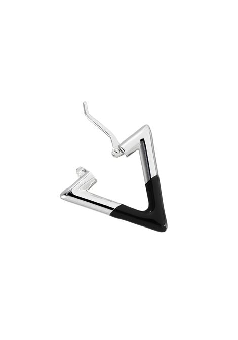 LAG WORLD Orecchino Lil Triangle Enameled In Black/Silver - LAG WORLD