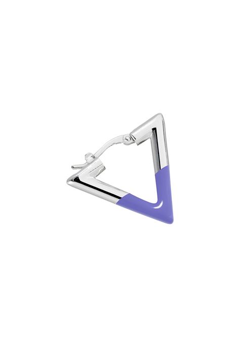 LAG WORLD Orecchino Lil Triangle Enameled In Purple/Silver - LAG WORLD