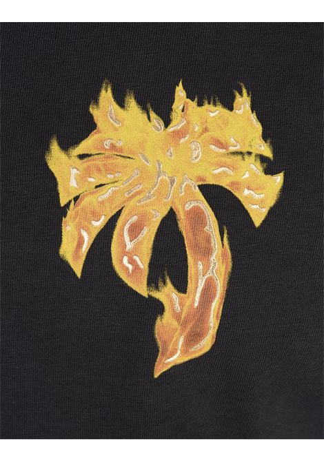 PALM ANGELS T-Shirt Burning Palm Nera - PALM ANGELS