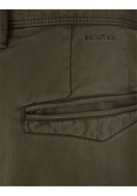 INCOTEX SLACKS Pantalone Chino Slim Fit Verde Muschio - INCOTEX SLACKS