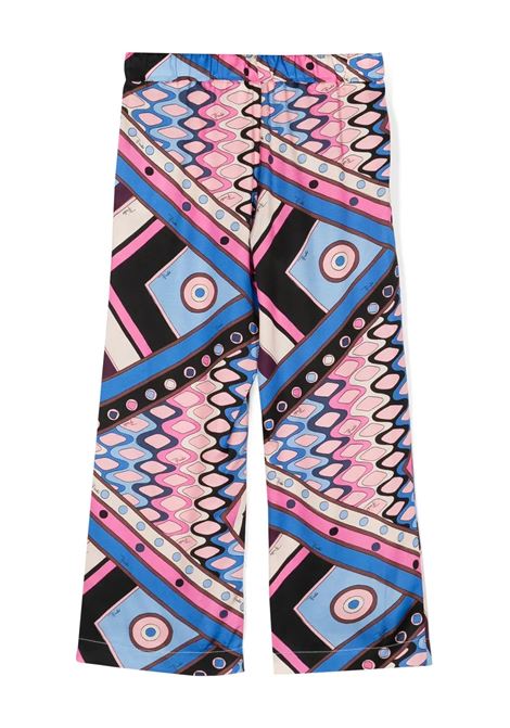 EMILIO PUCCI JUNIOR Pantaloni A Gamba Dritta Con Stampa Vivara - EMILIO PUCCI JUNIOR