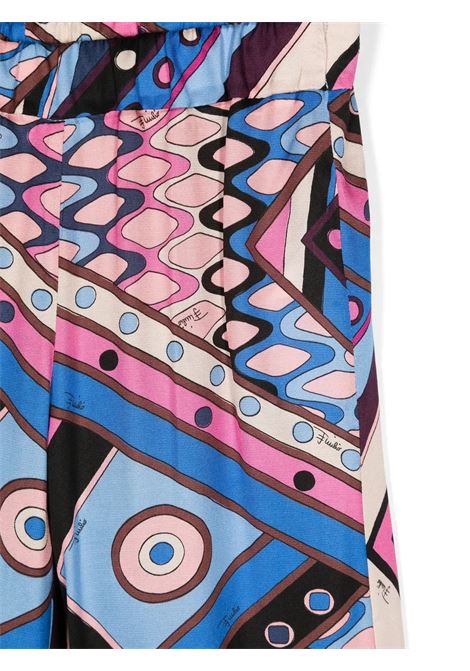 EMILIO PUCCI JUNIOR Pantaloni A Gamba Dritta Con Stampa Vivara - EMILIO PUCCI JUNIOR