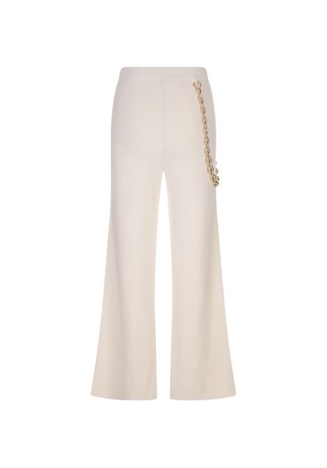 RABANNE Pantaloni A Gamba Larga Bianco Con Cintura - RABANNE