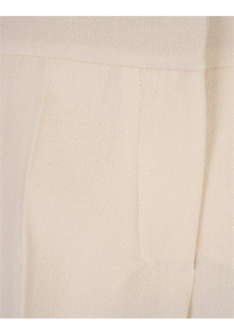 GIANLUCA CAPANNOLO Pantaloni A Palazzo In Lana Bianca - GIANLUCA CAPANNOLO