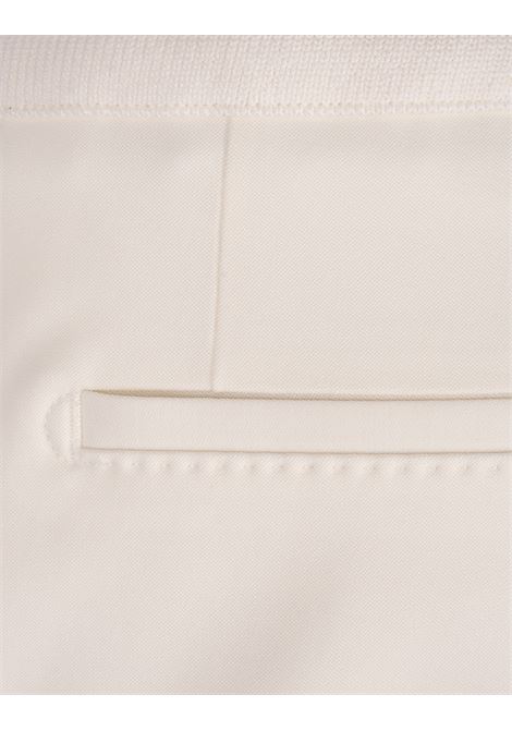 BOSS Pantaloni Affusolati In Lana Stretch Bianca - BOSS