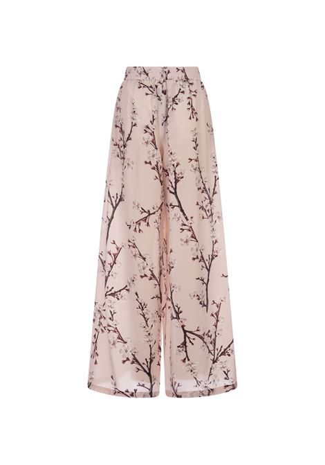 ALEXANDER MCQUEEN Pantaloni Ampi Fiori In Rosa - ALEXANDER MCQUEEN
