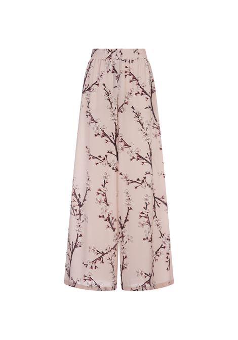 ALEXANDER MCQUEEN Pantaloni Ampi Fiori In Rosa - ALEXANDER MCQUEEN