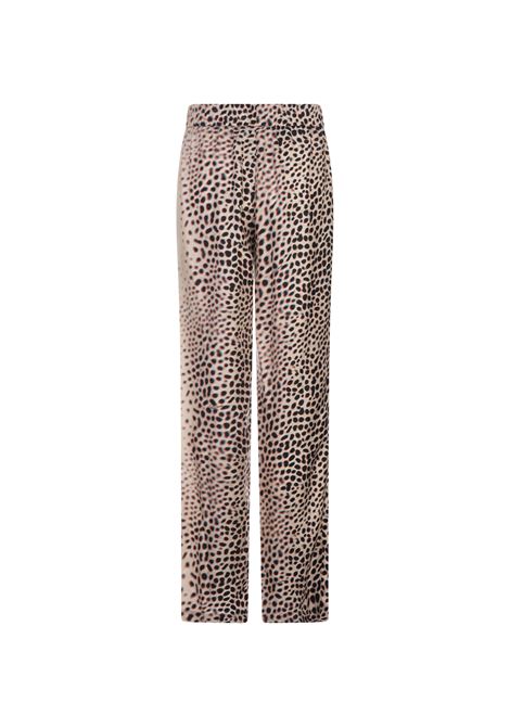 ROBERTO CAVALLI Pantaloni Beige Chiaro Con Motivo Leopard - ROBERTO CAVALLI