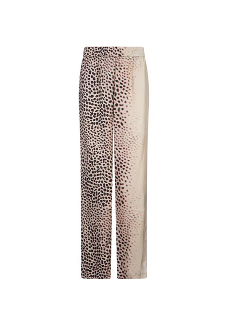 ROBERTO CAVALLI Pantaloni Beige Chiaro Con Motivo Leopard - ROBERTO CAVALLI