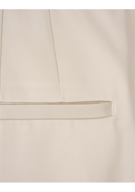 JIL SANDER Pantaloni Bianchi Con Dettagli In Raso - JIL SANDER