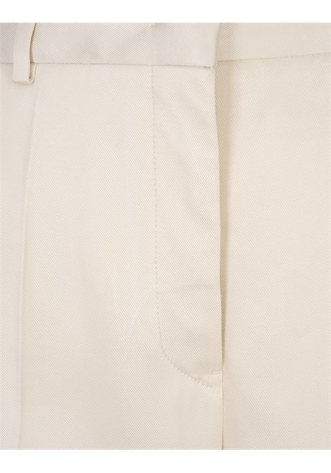 JIL SANDER Pantaloni Bianchi Con Dettagli In Raso - JIL SANDER