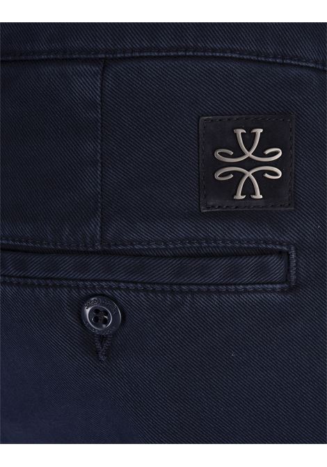 JACOB COHEN Pantaloni Bobby Slim Fit Blu Notte In Twill Garment-Dye - JACOB COHEN