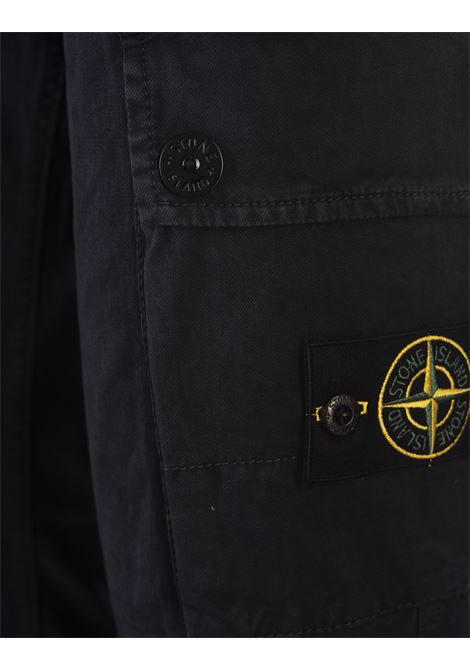 STONE ISLAND Pantaloni Cargo In Cotone Broken Twill Stretch Blu Navy - STONE ISLAND