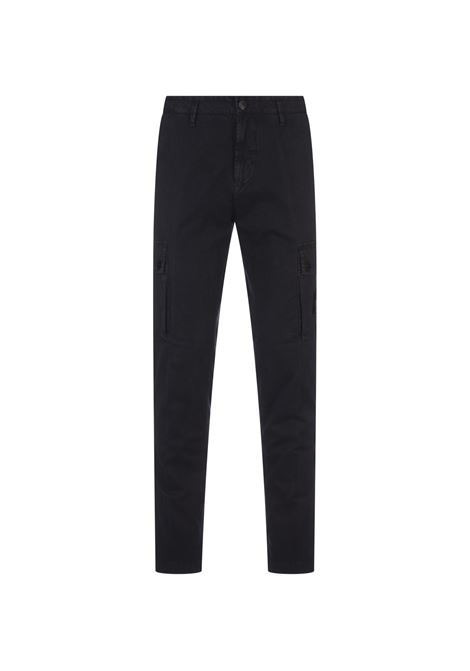 STONE ISLAND Pantaloni Cargo In Cotone Broken Twill Stretch Blu Navy - STONE ISLAND
