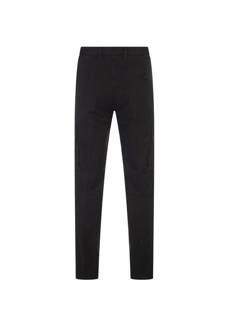 STONE ISLAND Pantaloni Cargo In Cotone Broken Twill Stretch Nero - STONE ISLAND