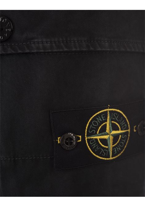 STONE ISLAND Pantaloni Cargo In Cotone Broken Twill Stretch Nero - STONE ISLAND