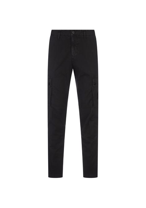 STONE ISLAND Pantaloni Cargo In Cotone Broken Twill Stretch Nero - STONE ISLAND