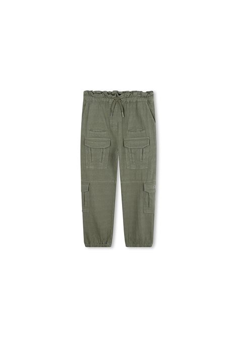 GIVENCHY KIDS Pantaloni Cargo Verdi Con Motivo 4G Jacquard - GIVENCHY KIDS
