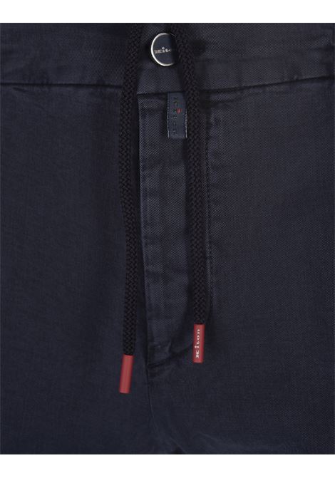 KITON Pantaloni Con VIta Elasticizzata Blu Scuro - KITON