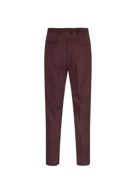 KITON Pantaloni Con VIta Elasticizzata Bordeaux - KITON