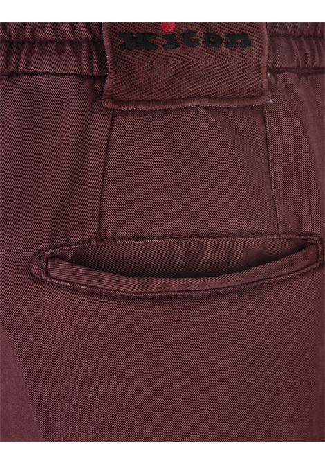 KITON Pantaloni Con VIta Elasticizzata Bordeaux - KITON