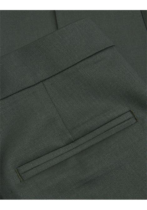 ETRO Pantaloni Cropped In Lana Stretch Verde Scuro - ETRO