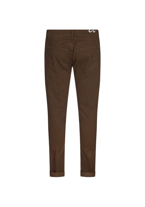 DONDUP Pantaloni George 5 Tasche In Cotone Stretch Marrone - DONDUP