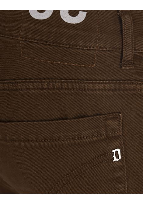 DONDUP Pantaloni George 5 Tasche In Cotone Stretch Marrone - DONDUP