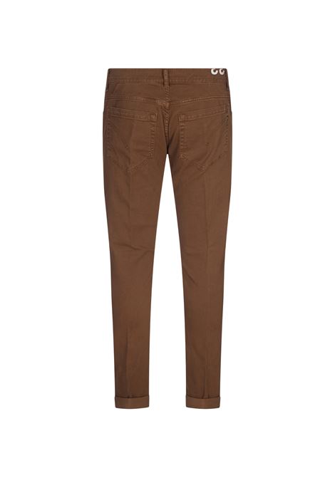 DONDUP Pantaloni George 5 Tasche In Cotone Stretch Marrone Chiaro - DONDUP