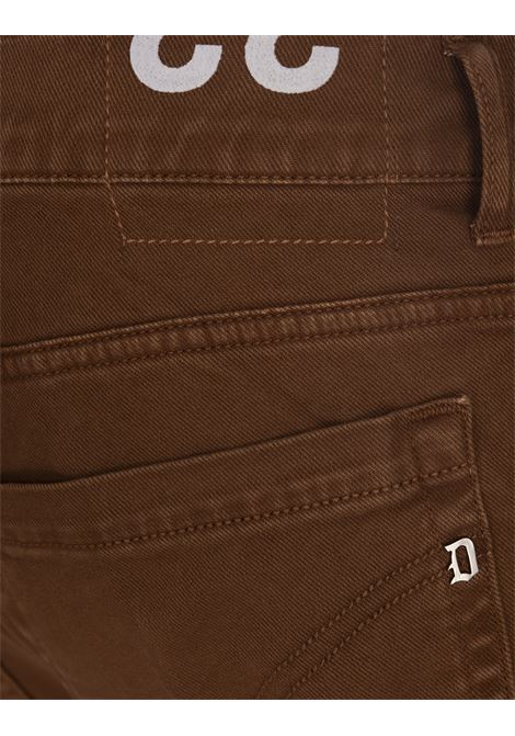 DONDUP Pantaloni George 5 Tasche In Cotone Stretch Marrone Chiaro - DONDUP