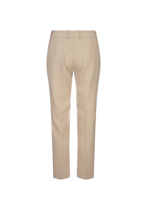 ERMANNO SCERVINO Pantaloni In Fresco Di Lana Beige - ERMANNO SCERVINO