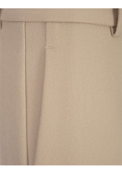 ERMANNO SCERVINO Pantaloni In Fresco Di Lana Beige - ERMANNO SCERVINO