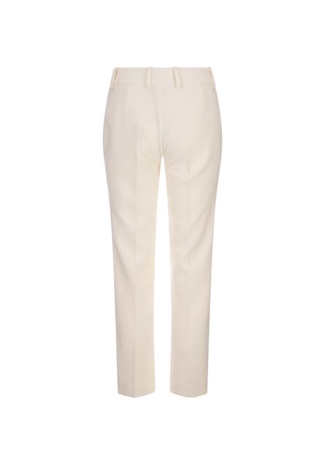 ERMANNO SCERVINO Pantaloni In Fresco Di Lana Bianchi - ERMANNO SCERVINO