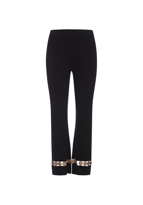 RABANNE Pantaloni In Maglia Nera Con Medaglie - RABANNE