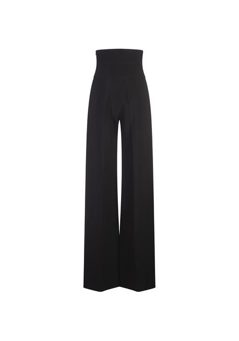 ERMANNO SCERVINO Pantaloni Palazzo In Interlock Nero - ERMANNO SCERVINO