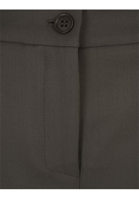 PAROSH Pantaloni Sartoriali In Gabardina Verde - PAROSH