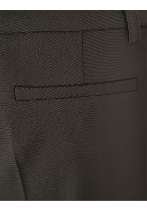PAROSH Pantaloni Sartoriali In Gabardina Verde - PAROSH